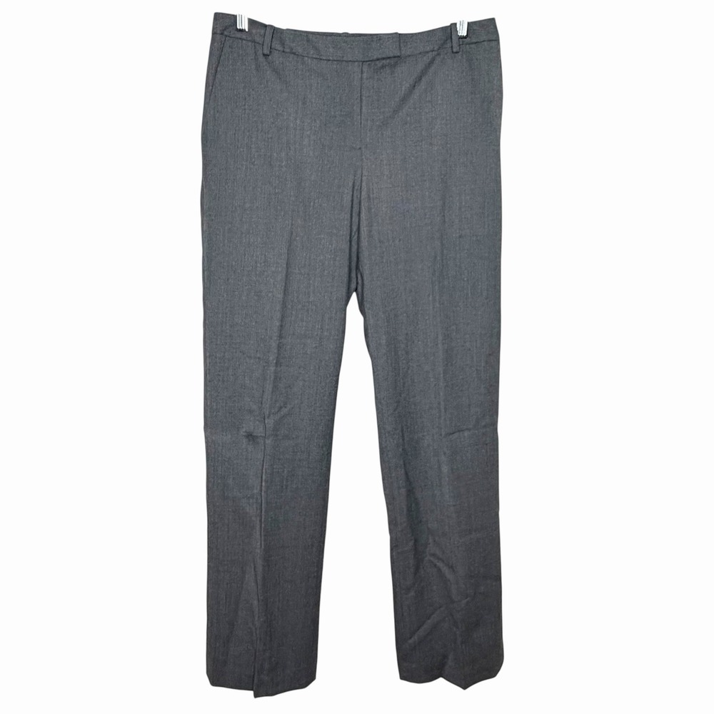 Calvin Klein The Madison Slim Leg Dress Pants Gray Womens Size 8 Career Wool